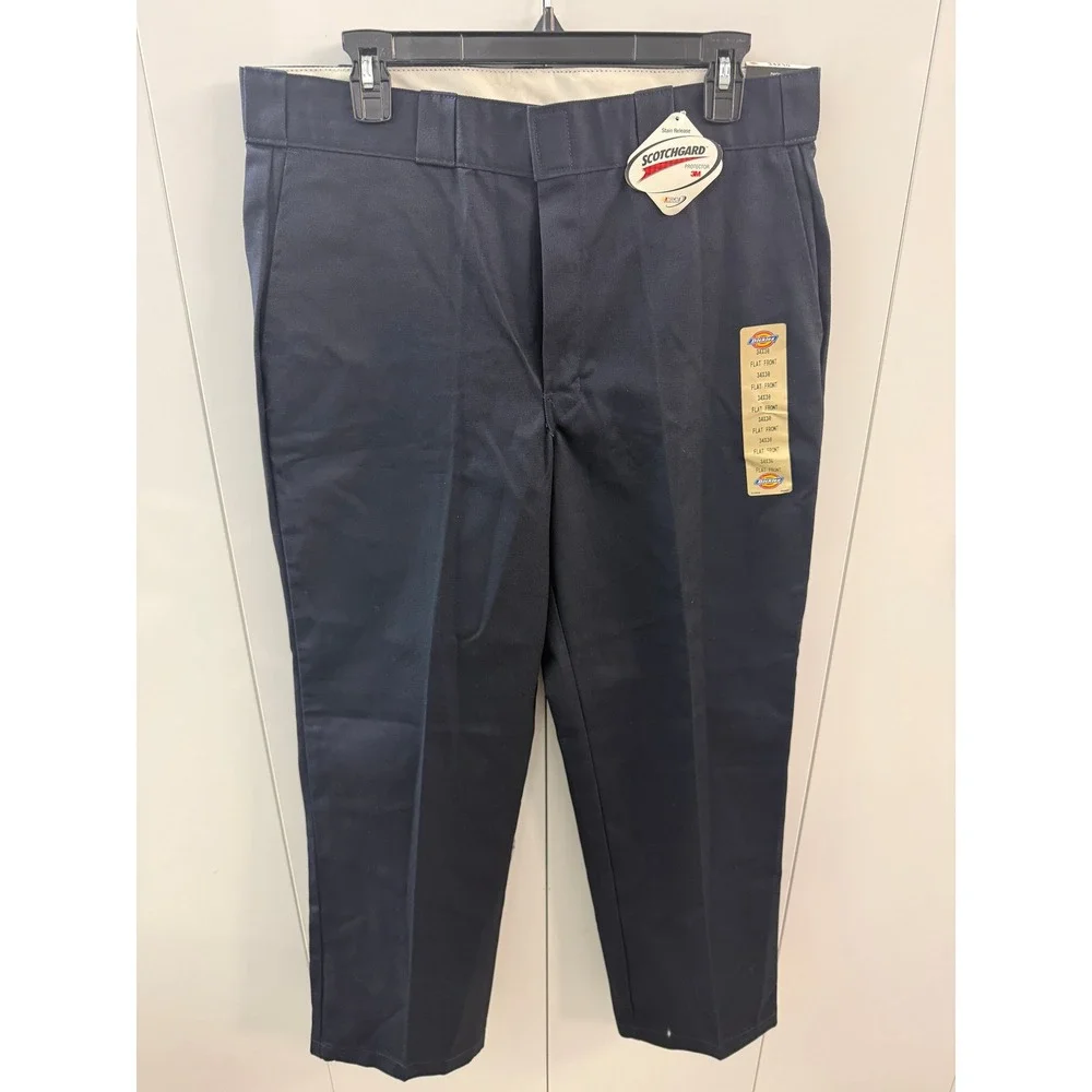 Dickies 874 Original Fit Work Pants Dark Navy Blue 34x30 NWT Flat Front 874DN